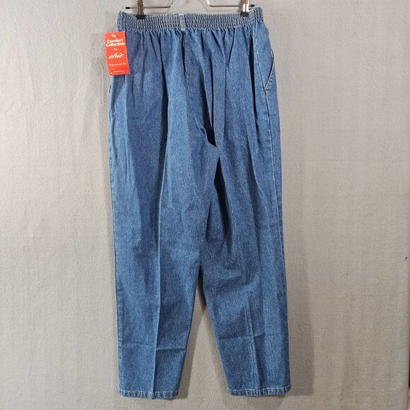 VTG K-Mart Deadstock Chic Jeans Pull On Church Lady Jeans Blue 16P 100% Cotton - Picture 3 of 7